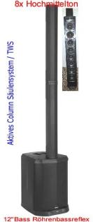 Super Aktiv 1800WATT Column Säulen Speaker Set m. TWS / Stereo Pairing PA DJ Karaoke